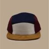 5 Panel Chambray Beige Suede Brown Navy Burgundy -Arrêt. Aller. Chapeau. 5 panel chambray beige suede brown navy burgundy