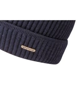 Stetson Beanie Merino Wool Navy 7 Stetson Beanie Merino Wool Navy -Arrêt. Aller. Chapeau. beanie merino wool navybonnet20revers20bleu20laine