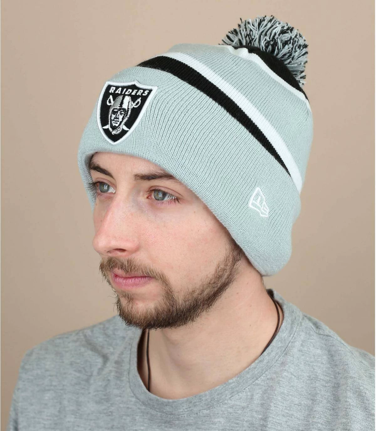 NEW ERA Beanie NFL Striped Raiders 3 NEW ERA Beanie NFL Striped Raiders