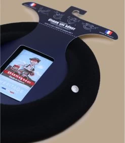 Beret Petit Basque Noir -Arrêt. Aller. Chapeau. beret petit basque noir 2