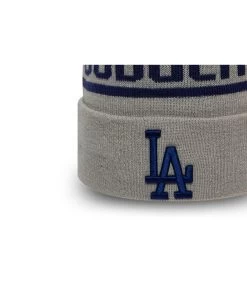 NEW ERA Bobble Knit LA Gray -Arrêt. Aller. Chapeau. bobble knit la graybonnet20Dodgers20gris20pompon
