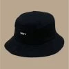 OBEY Bold Twill Bucket Black 2 OBEY Bold Twill Bucket Black -Arrêt. Aller. Chapeau. bold twill bucket black