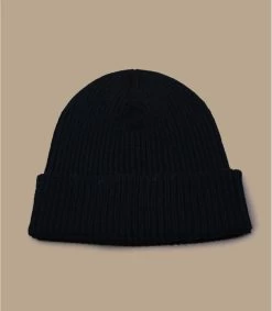 Bonnet Fabriqué En France En Laine Recyclée Noir -Arrêt. Aller. Chapeau. bonnet fabrique en france en laine recyclee noir 1
