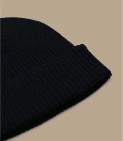 Bonnet Fabriqué En France En Laine Recyclée Noir -Arrêt. Aller. Chapeau. bonnet fabrique en france en laine recyclee noir 2