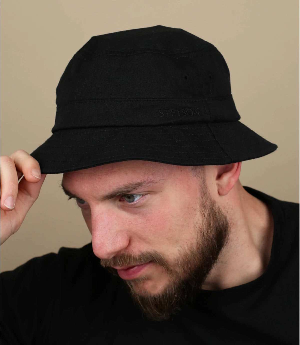 Stetson Bucket Cotton Twill Black 3 Stetson Bucket Cotton Twill Black