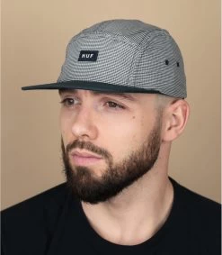 HUF Casquette Micro Gngham Logo Volley Navy