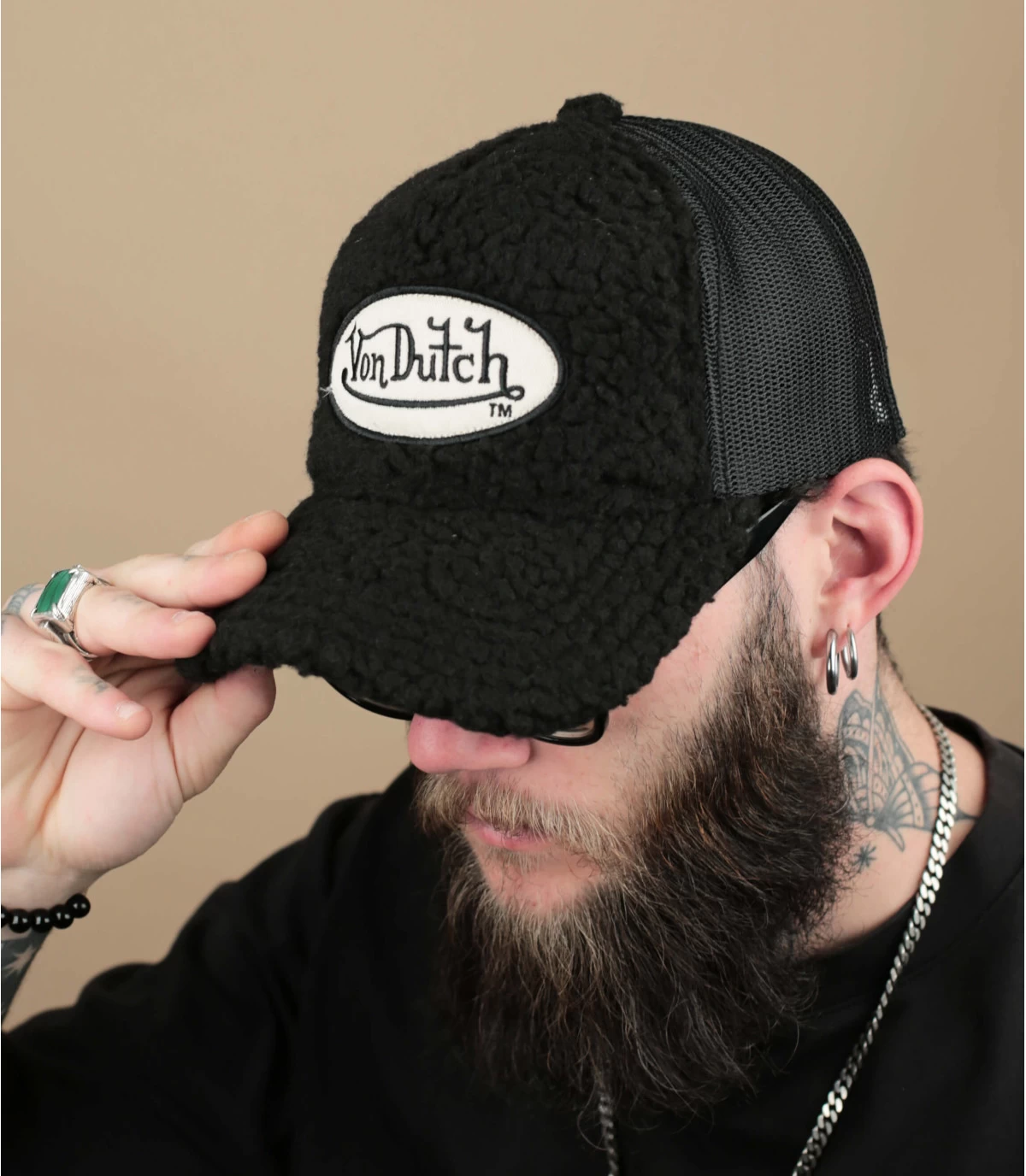 Von Dutch Casquette Trucker Logo Fur Black 3 Von Dutch Casquette Trucker Logo Fur Black