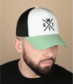 WATTS Casquette Trucker Tribe Sage White