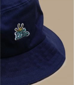 HUF Crown Reversible Bucket Navy Blazer -Arrêt. Aller. Chapeau. crown reversible bucket camel navy blazer 2