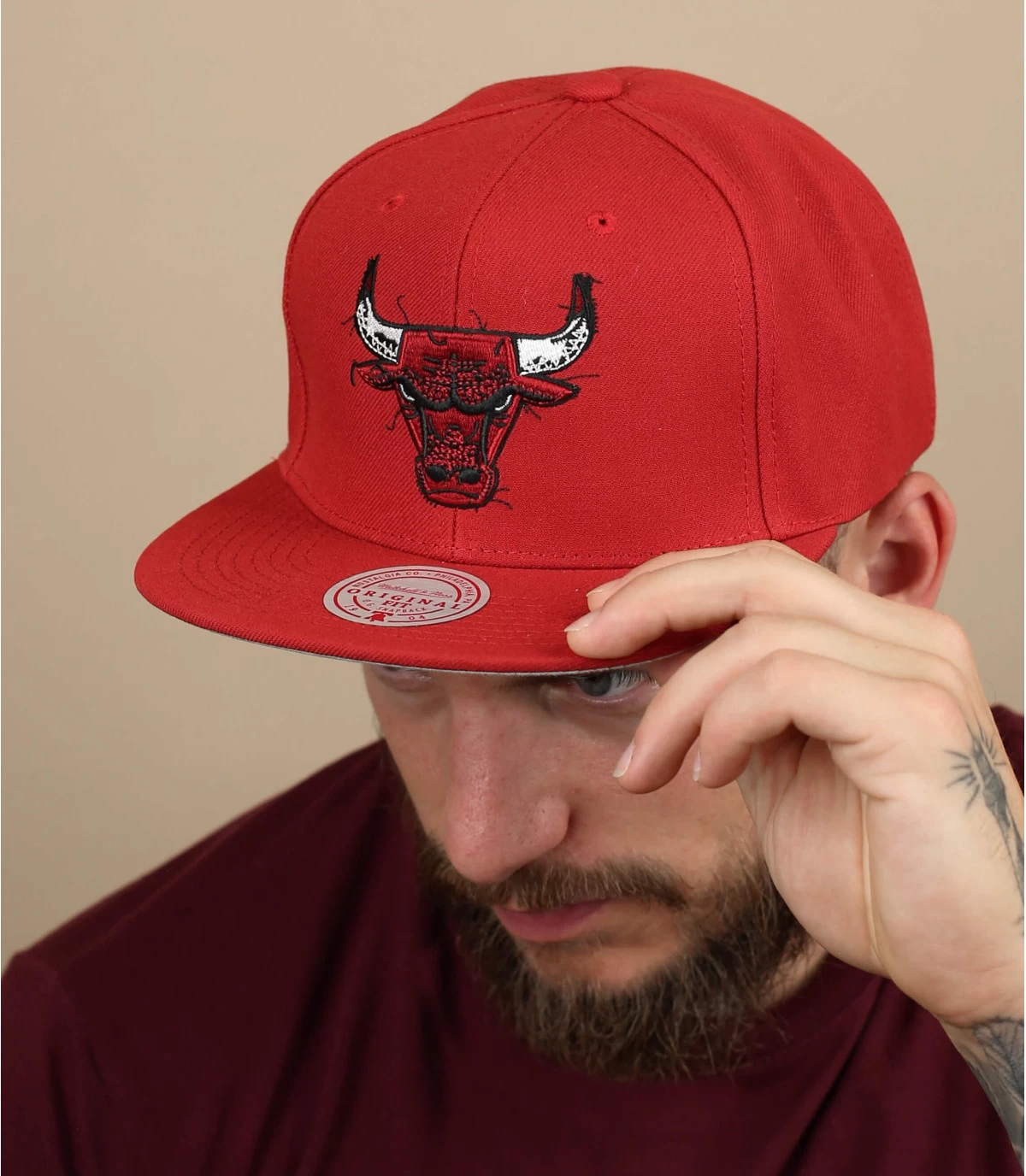 Mitchell & Ness Embroidery Glitch Snapback Bulls 3 Mitchell & Ness Embroidery Glitch Snapback Bulls