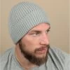 Engineered Knit Ribbed Beanie Light Grey -Arrêt. Aller. Chapeau. engineered knit ribbed beanie light grey