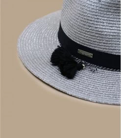 Seeberger Fedora In Shiny Braid Light Grey -Arrêt. Aller. Chapeau. fedora in shiny braid light grey