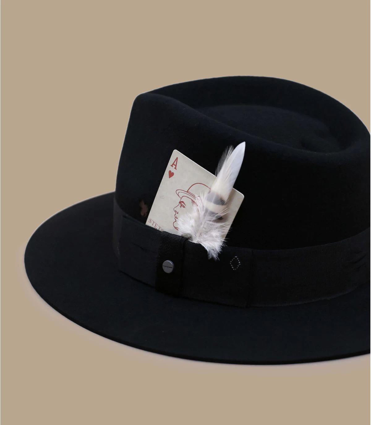 Stetson Fedora Woolfelt Black 5 Stetson Fedora Woolfelt Black – Image 3