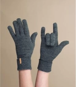 Arrêt. Aller. Chapeau. 64 Barts Fine Knitted Gloves Dark Heather