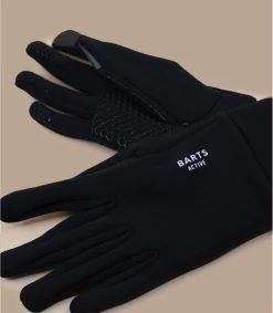 Barts Powerstretch Touch Gloves Black -Arrêt. Aller. Chapeau. fine knitted touch gloves black 2