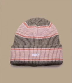 OBEY Future Stripe Beanie Pink Putty -Arrêt. Aller. Chapeau. future stripe beanie pink putty 1