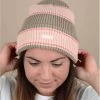 OBEY Future Stripe Beanie Pink Putty -Arrêt. Aller. Chapeau. future stripe beanie pink putty