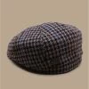 Stetson Hatteras Harris Tweed Beige Black Houndstooth -Arrêt. Aller. Chapeau. hatteras harris tweed beige black houndstooth