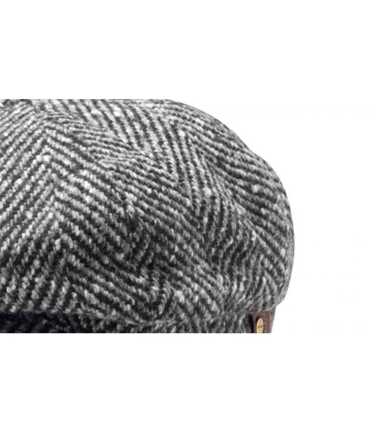 Stetson Hatteras Herringbone Black White 4 Stetson Hatteras Herringbone Black White – Image 2