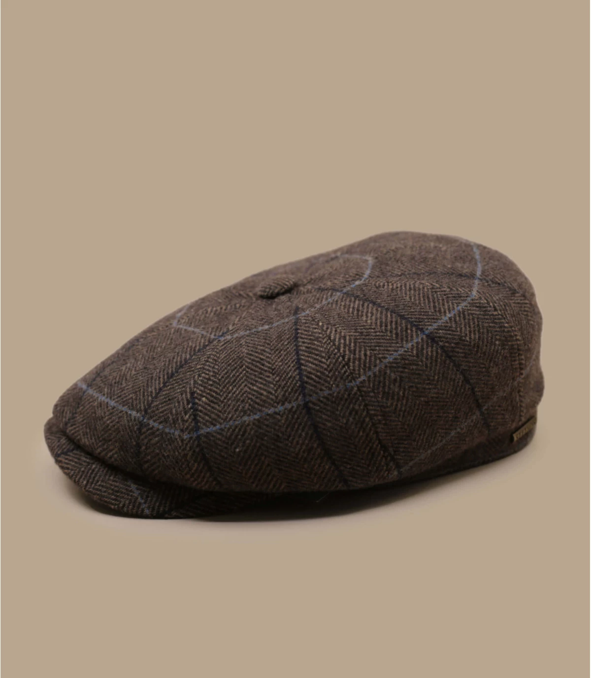 Stetson Hatteras Wool Brown Herringbone 4 Stetson Hatteras Wool Brown Herringbone – Image 2