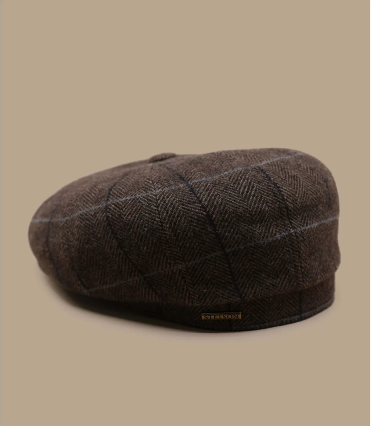 Stetson Hatteras Wool Brown Herringbone 5 Stetson Hatteras Wool Brown Herringbone – Image 3