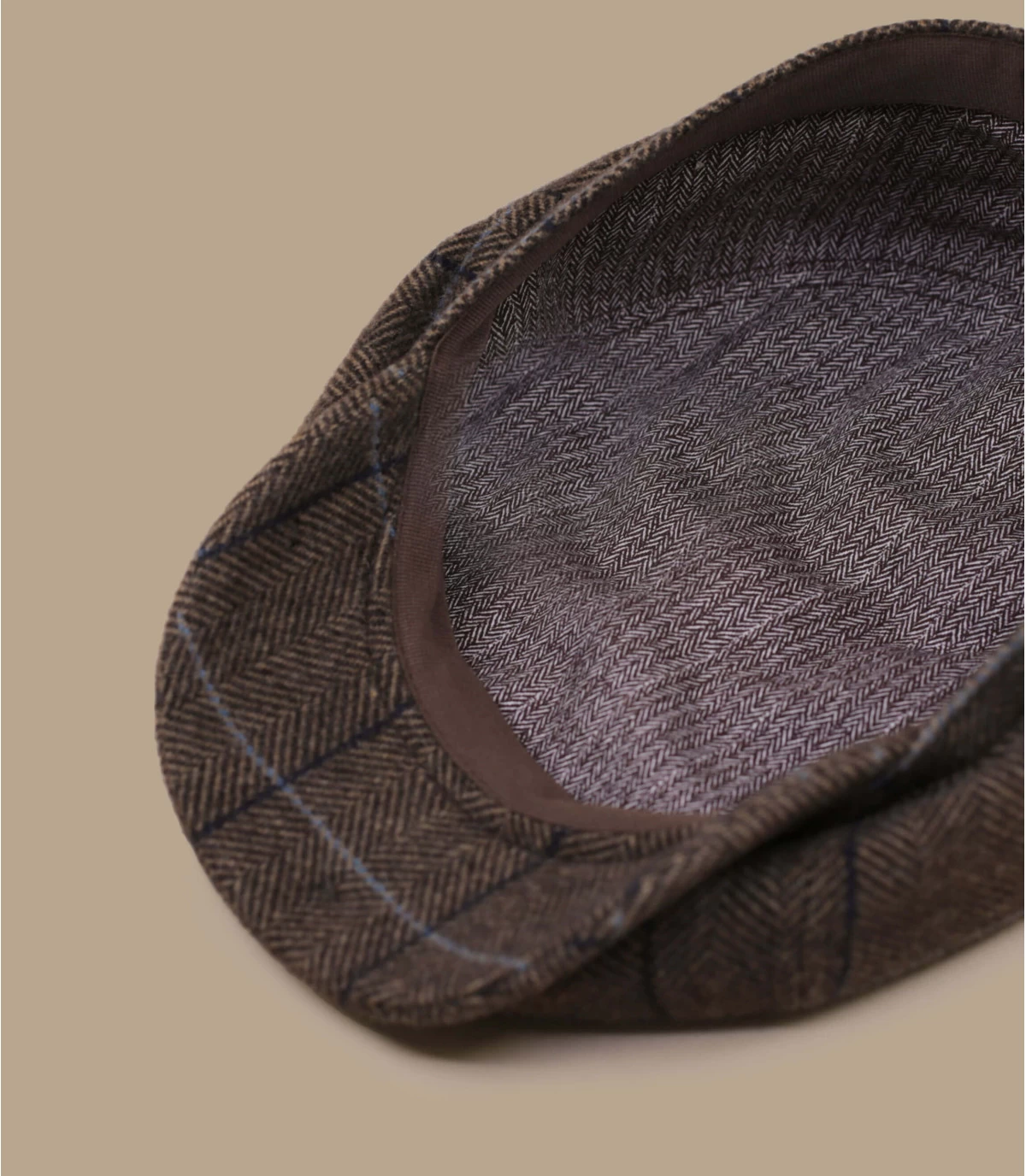 Stetson Hatteras Wool Brown Herringbone 6 Stetson Hatteras Wool Brown Herringbone – Image 4