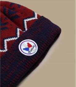 Odaia Dark Red -Arrêt. Aller. Chapeau. odaia dark redbonnet20bordeaux20bleu20pompon