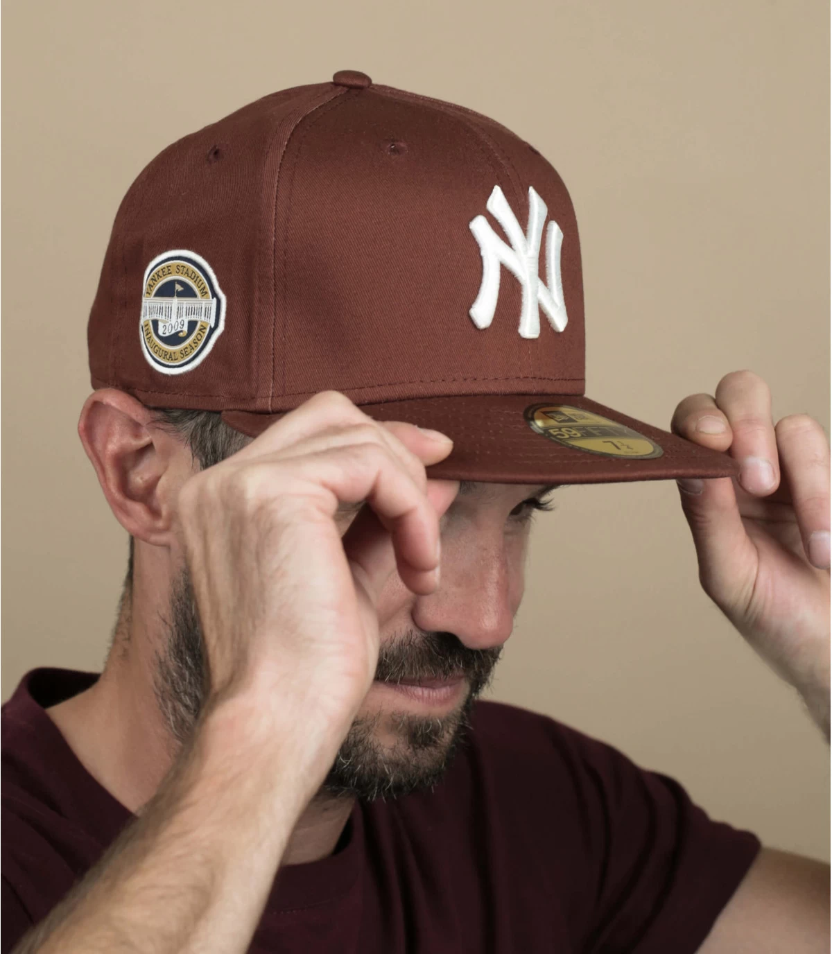 NEW ERA Patch 59Fifty NY Walnut Brown 3 NEW ERA Patch 59Fifty NY Walnut Brown
