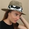 Seeberger Seagrass Fedora Summer Print Black -Arrêt. Aller. Chapeau. seagrass fedora summer print black