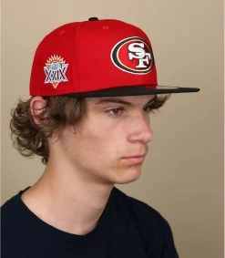 NEW ERA Side Patch 5950 49ers Scarlet -Arrêt. Aller. Chapeau. side patch 5950 49ers scarlet 5