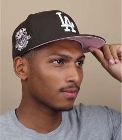 NEW ERA Side Patch 5950 LA Dodgers Walnut Pink