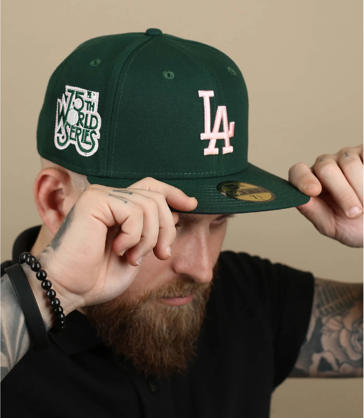 NEW ERA Side Patch 5950 LA Green & Pink 3 NEW ERA Side Patch 5950 LA Green & Pink