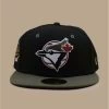 NEW ERA Side Patch 59Fifty Toronto Blue Jays Black New Olive -Arrêt. Aller. Chapeau. side patch 59fifty toronto blue jays black new olive