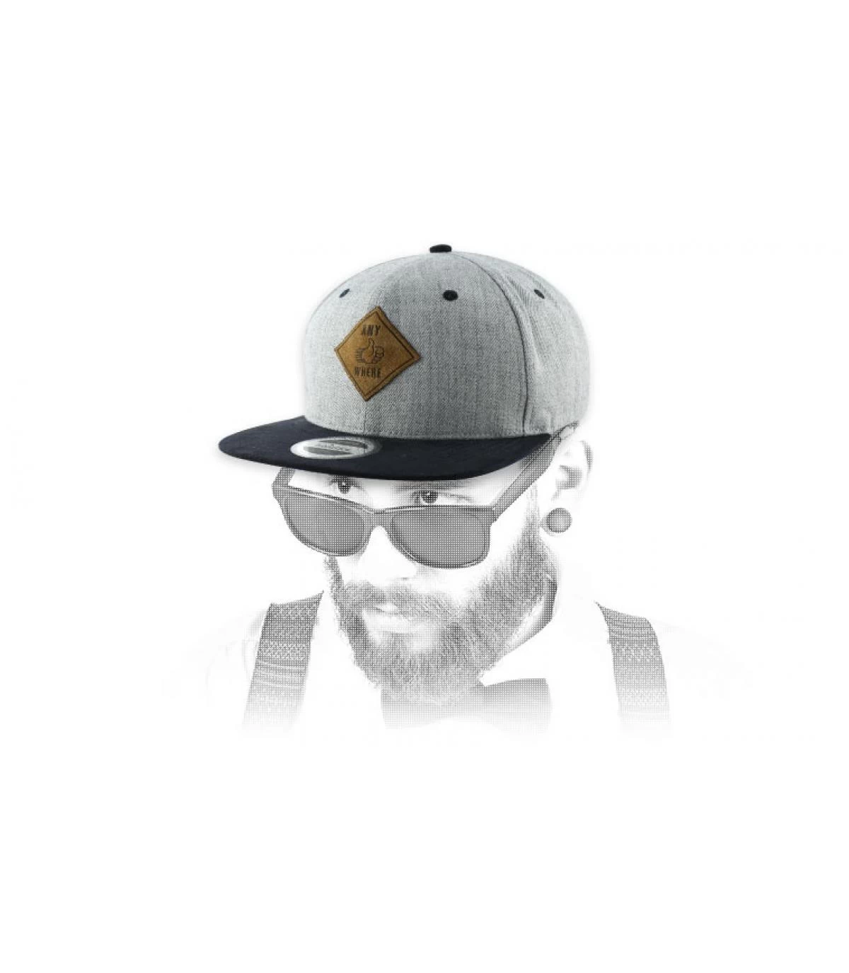 Snapback Anywhere Grey Black 3 Snapback Anywhere Grey Black