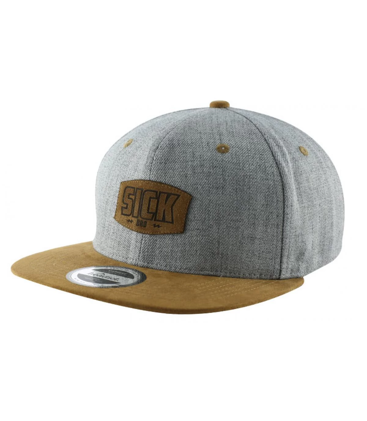 Snapback Sick Bro Grey Brown 4 Snapback Sick Bro Grey Brown – Image 2