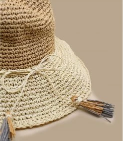 Stella Beige 7 Stella Beige -Arrêt. Aller. Chapeau. stella beigecapeline20paille20multicolore