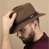 Stetson Traveller Woolfelt Camel -Arrêt. Aller. Chapeau. traveller woolfelt camel