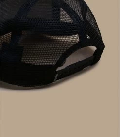 Trucker Blank Chambray Beige Black Brown Suede -Arrêt. Aller. Chapeau. trucker blank chambray beige black brown suede 2