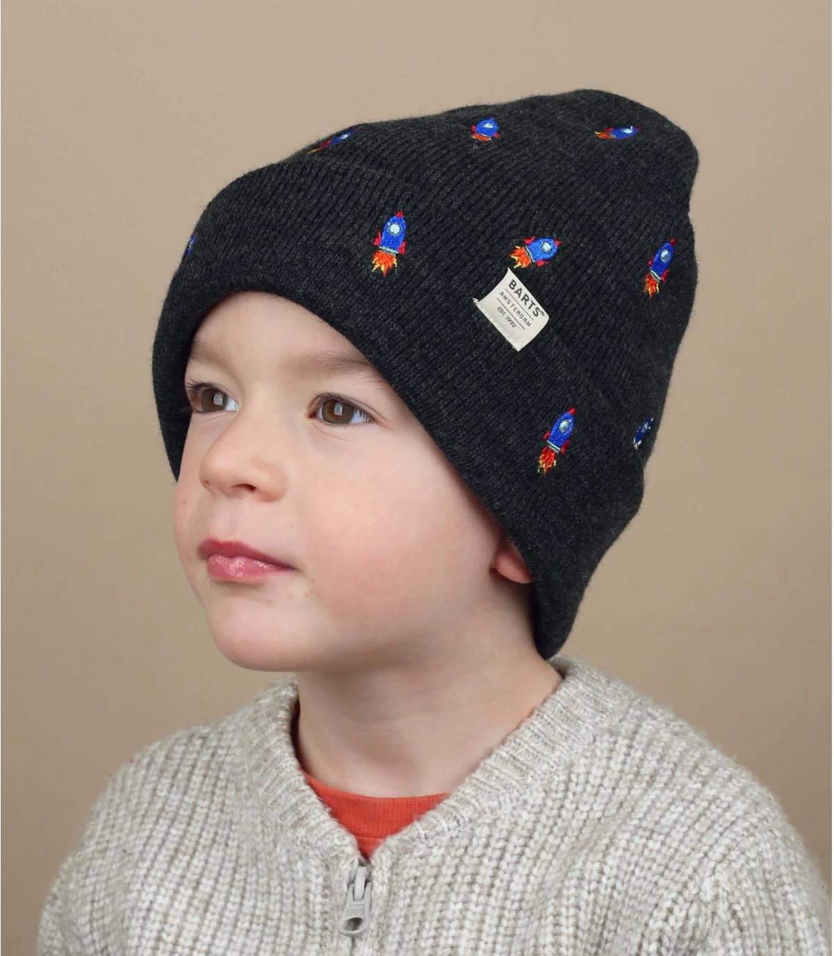 Barts Vinson Beanie Kids Dark Heather 3 Barts Vinson Beanie Kids Dark Heather